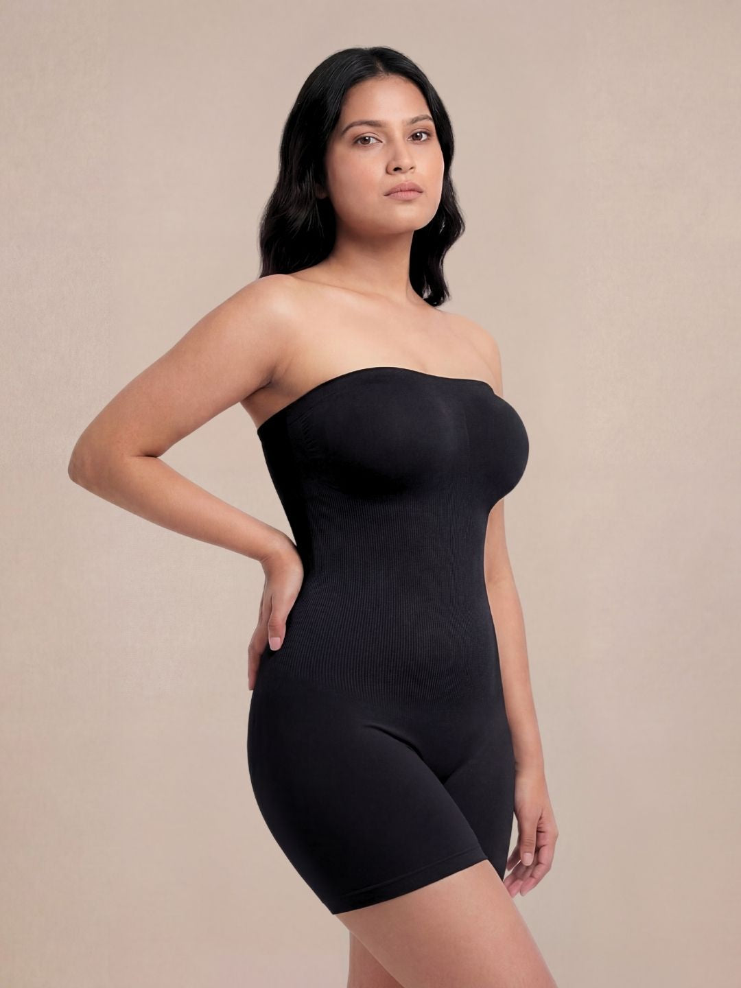 Strapless Mid Thigh Body Shaper