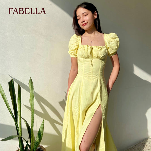 Buttercream Yellow Bustier Sundress