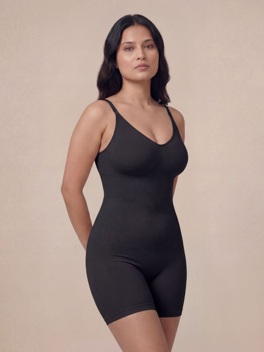 Signature Mid Thigh Body Shaper - Black