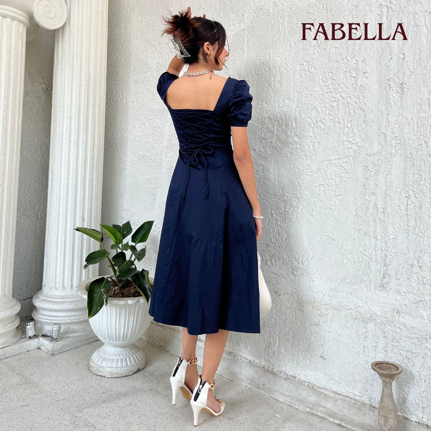 Eclipse Navy Bustier Sundress