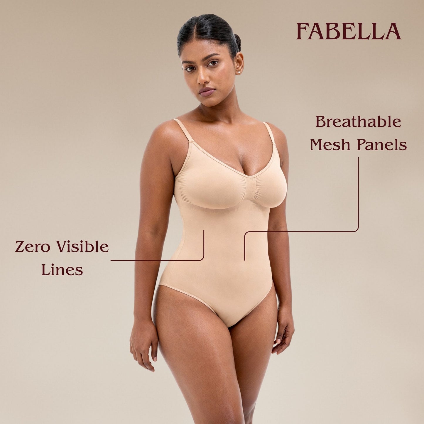 Snatched Bodysuit Body Shaper - Beige