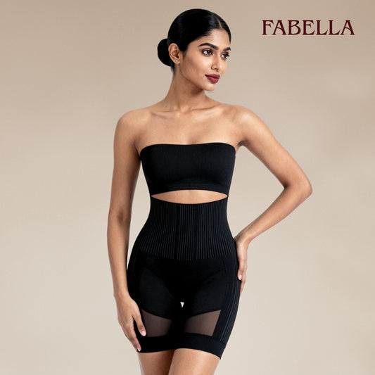 Air Series High Waist Mid Thigh Shaper Shorts - Black