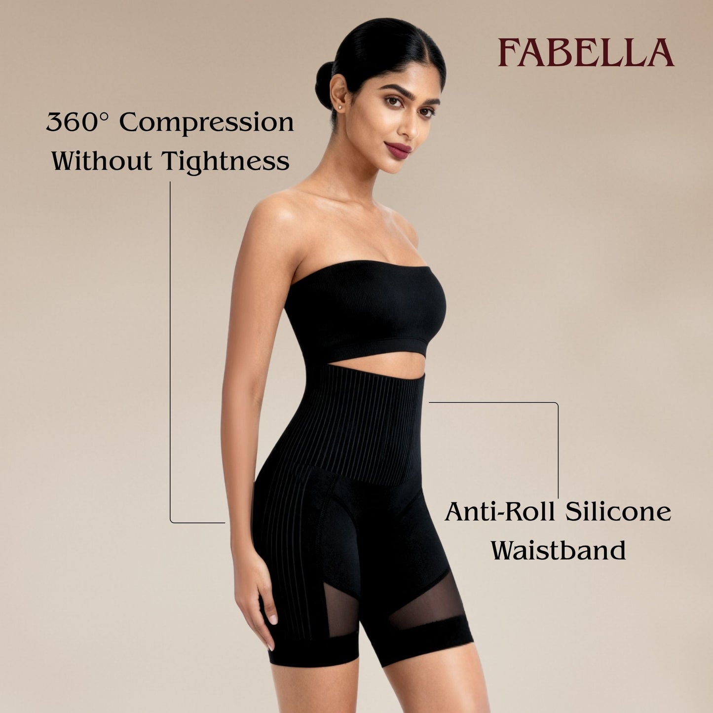 Air Series High Waist Mid Thigh Shaper Shorts - Black