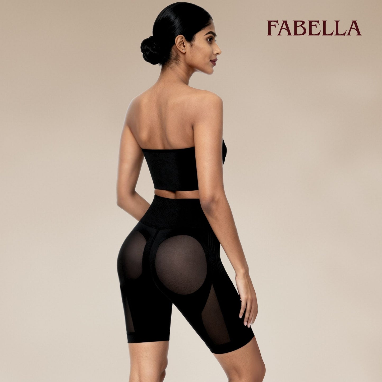 Air Series High Waist Mid Thigh Shaper Shorts - Black