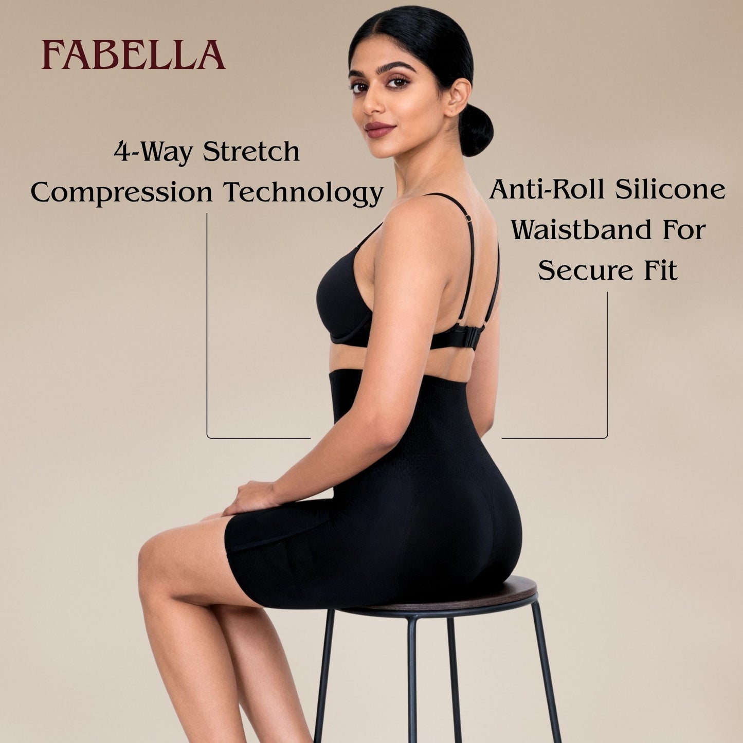 Slim & Lift High Waist Mid Thigh Shaper Shorts - Black