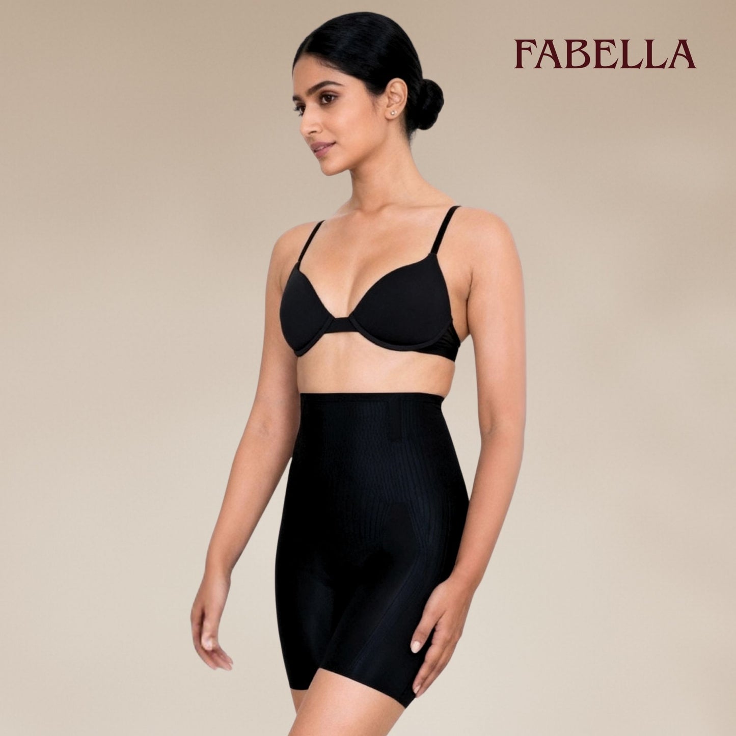 Slim & Lift High Waist Mid Thigh Shaper Shorts - Black