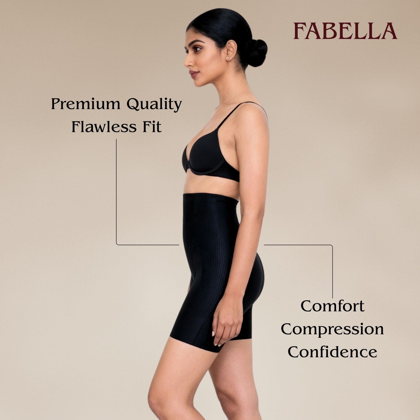 Slim & Lift High Waist Mid Thigh Shaper Shorts - Black