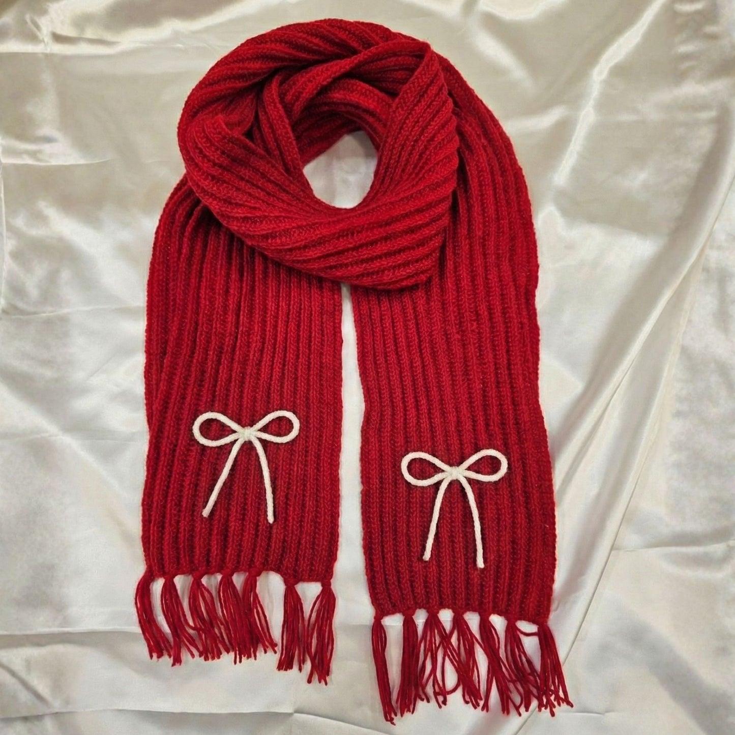 Handmade Mikasa Style Inspired Crochet Scarf - Red