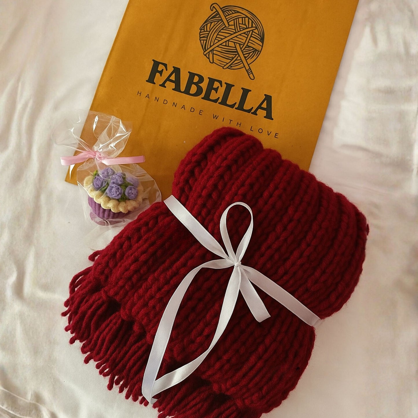 Handmade Mikasa Style Inspired Crochet Scarf - Red