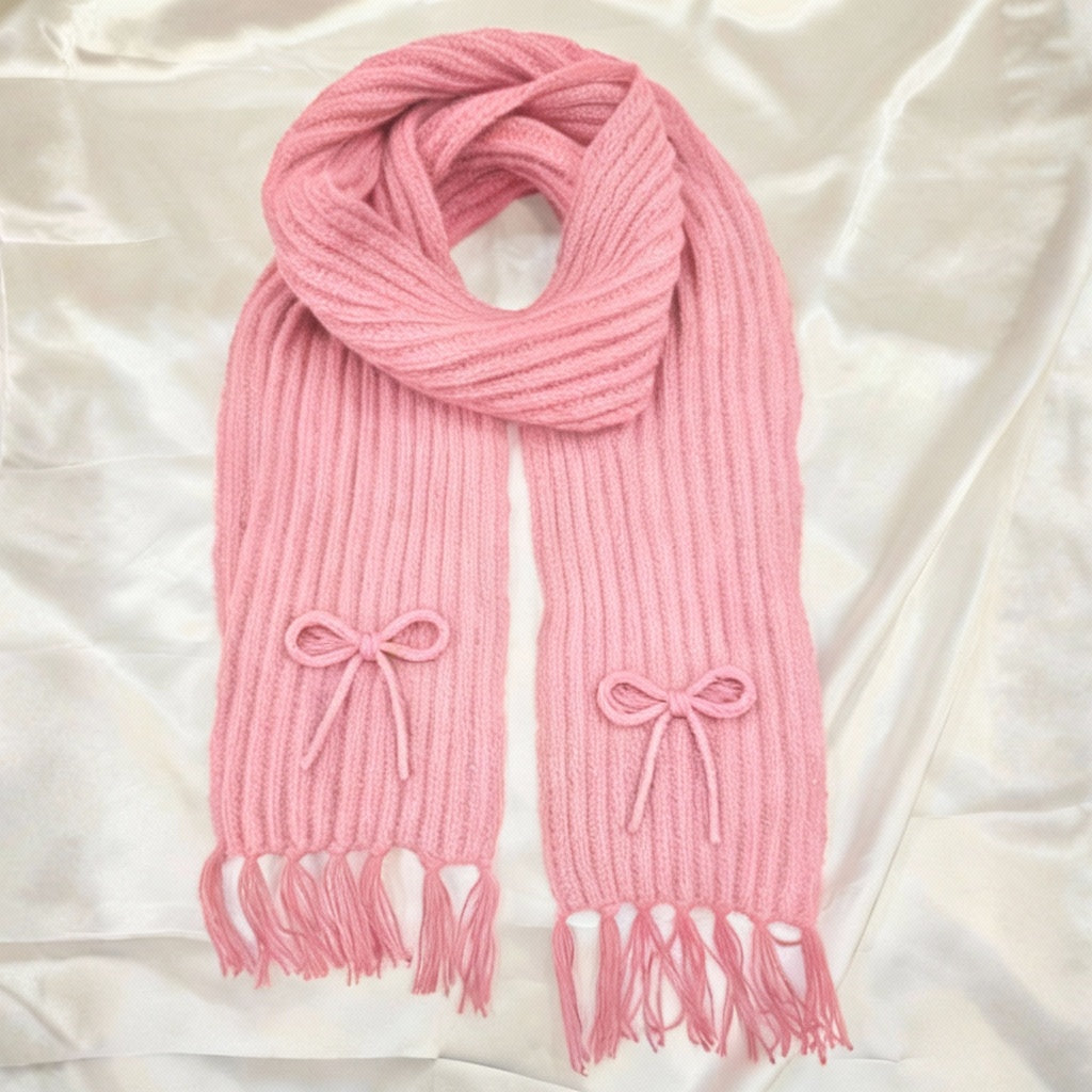 Handmade Mikasa Style Inspired Crochet Scarf - Pink