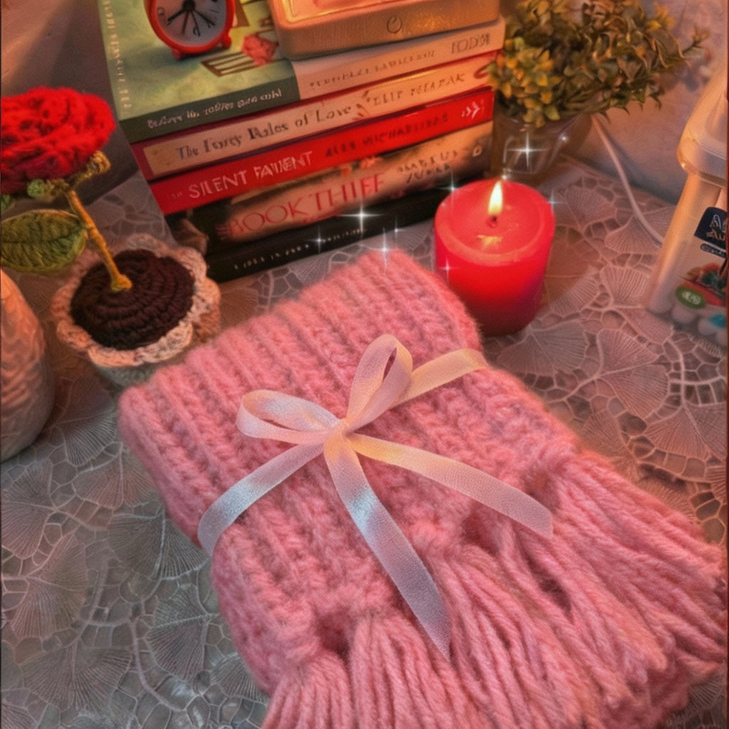 Handmade Mikasa Style Inspired Crochet Scarf - Pink