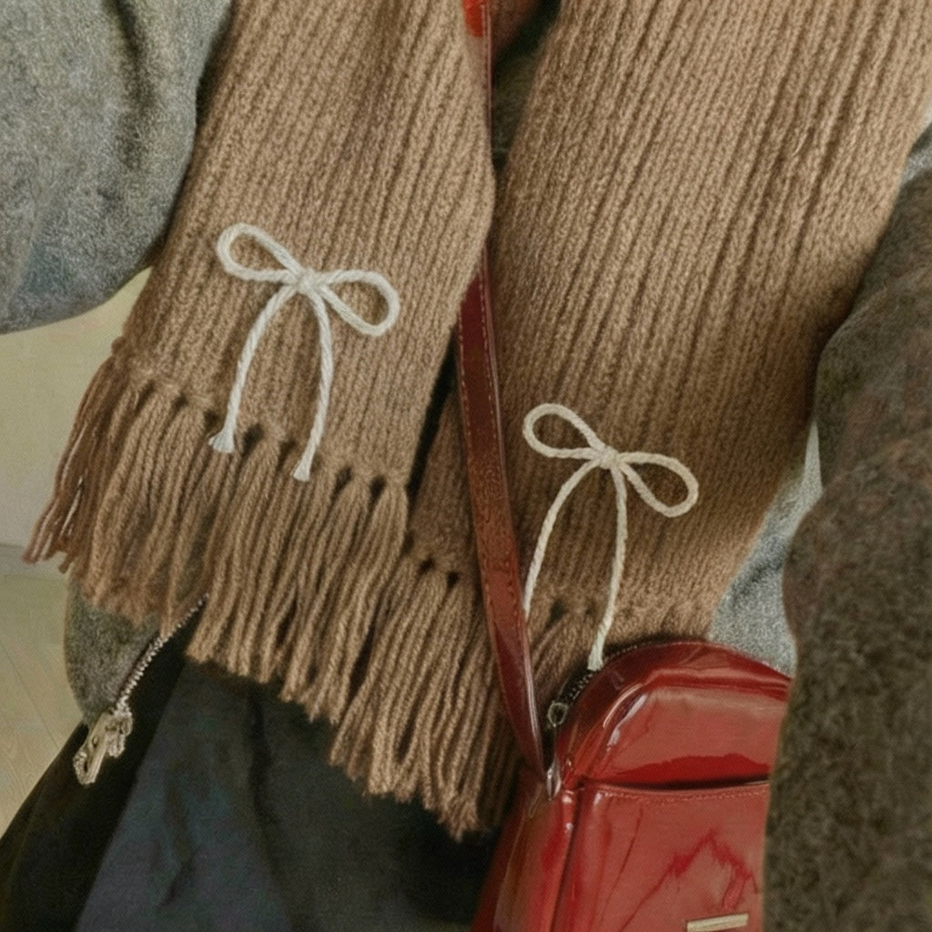 Handmade Mikasa Style Inspired Crochet Scarf - Beige